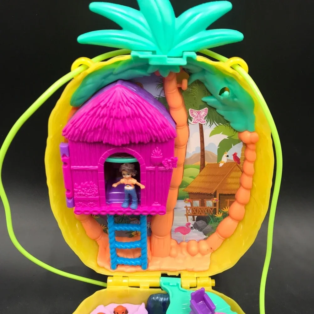 Polly Pocket Tropicool Pineapple Purse Compact Playset Incomplete